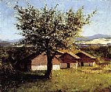 Swiss Landscape with Flowering Apple Tree by Gustave Courbet